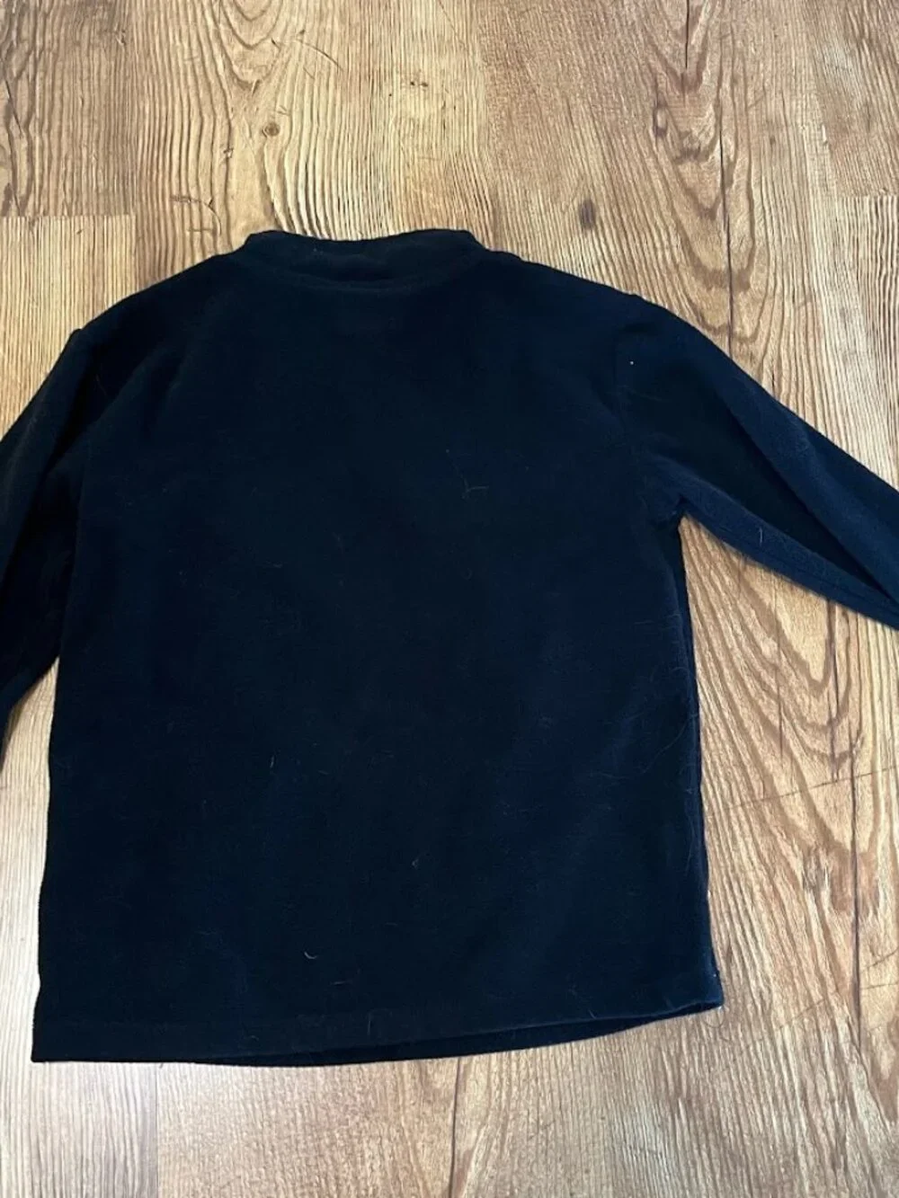 Children's Place 1/4 Zip Fleece, Black with Gray, Youth Large (10/12)